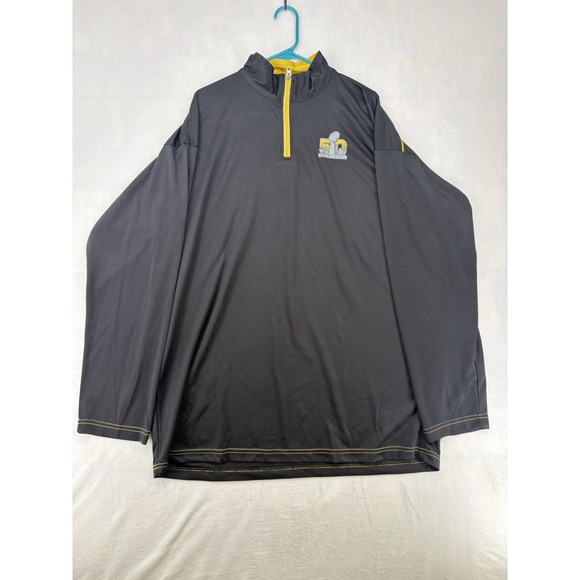 Majestic Other - Majestic Super Bowl 50 NFL Long Sleeve Quarter Zip Pullover Shirt Men's 2XLT